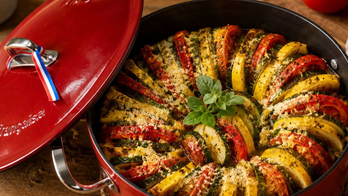 Tian de légumes du soleil au parmesan