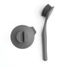 Brosse à vaisselle avec support ventouse gris - Visuel 1