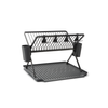 Egouttoir à vaisselle pliable 17 assiettes gris foncé - Visuel 0