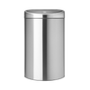 Poubelle Touch Bin 40 L Fingerprint proof Matt Steel - Visuel 0