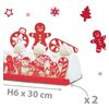 Décoration bûche de Noel 5 pièces - Visuel 1