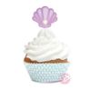 24 Caissettes + 24 Cake toppers "Sirène" - Visuel 0