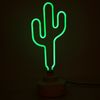 Lampe néon Cactus vert