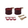 Coffret raclette à la bougie LUMI 2 personnes croix rouge - Visuel 2