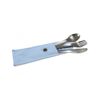 Couverts nomades Cookut Nabu en inox + pochette en coton bleue - Visuel 0