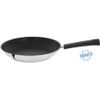 Poêle inox avec anti-adhérent Exceliss Mutine fixe Noir 24cm - Visuel 0