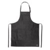 Tablier en cuir brossé vintage noir - Visuel 0