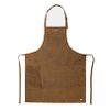Tablier en cuir brossé vintage marron - Visuel 0