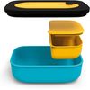 Lunchbox avec couverts jaune et bleu ON THE GO - Visuel 2