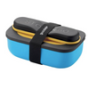 Lunchbox avec couverts jaune et bleu ON THE GO - Visuel 0