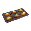 Plaque 6 madeleines en tôle anti-adhérente - Visuel 2
