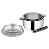Série 3 casseroles 16 18 20cm Salvaspazio + Couvercles - Visuel 0
