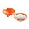 Lot de 2 pocheuses à œuf inox et silicone orange - Visuel 1