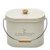 Seau à compost ovale beige 7 L - Visuel 2