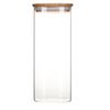 Boîte en verre carrée avec couvercle bambou 2,2L