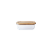 Boite rectangle en verre + couvercle bambou 1 L - Visuel 0
