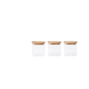Boite carrée en verre et bambou 800 ml x 3 - Visuel 0
