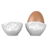 Lot de 2 coquetiers visage : Bisou & Rêveur