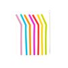 Lot 8 pailles courbées silicone 16,5 cm - Visuel 0