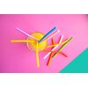 Lot 8 pailles courbées silicone 16,5 cm - Visuel 3