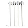Lot de 4 pailles-cuillères inox - Visuel 0