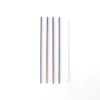 Lot de 4 pailles arc-en-ciel en inox - Visuel 0