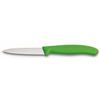 Couteau d'office lame dentelée 8 cm vert