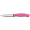 Couteau d'office lame dentelée 8 cm rose