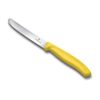 Couteau à tomate lame dentelée 11 cm jaune - Visuel 0