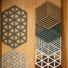 Dessous de plat hexagon en silicone olive taupe - Visuel 1