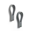 Set de 2 porte-torchons aimantés en silicone boucle Loop gris foncé - Visuel 0