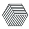 Dessous de plat hexagon en silicone gris foncé - Visuel 0
