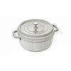Cocotte en fonte ronde 28cm truffe blanche - Visuel 0