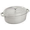 Cocotte en fonte ovale 31cm truffe blanche - Visuel 0