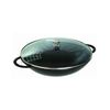 Wok en fonte 37 cm noir mat - Visuel 1