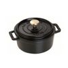 Cocotte en fonte ronde 20 cm noir mat - Visuel 0