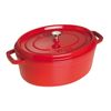 Cocotte en fonte ovale 37 cm cerise - Visuel 0