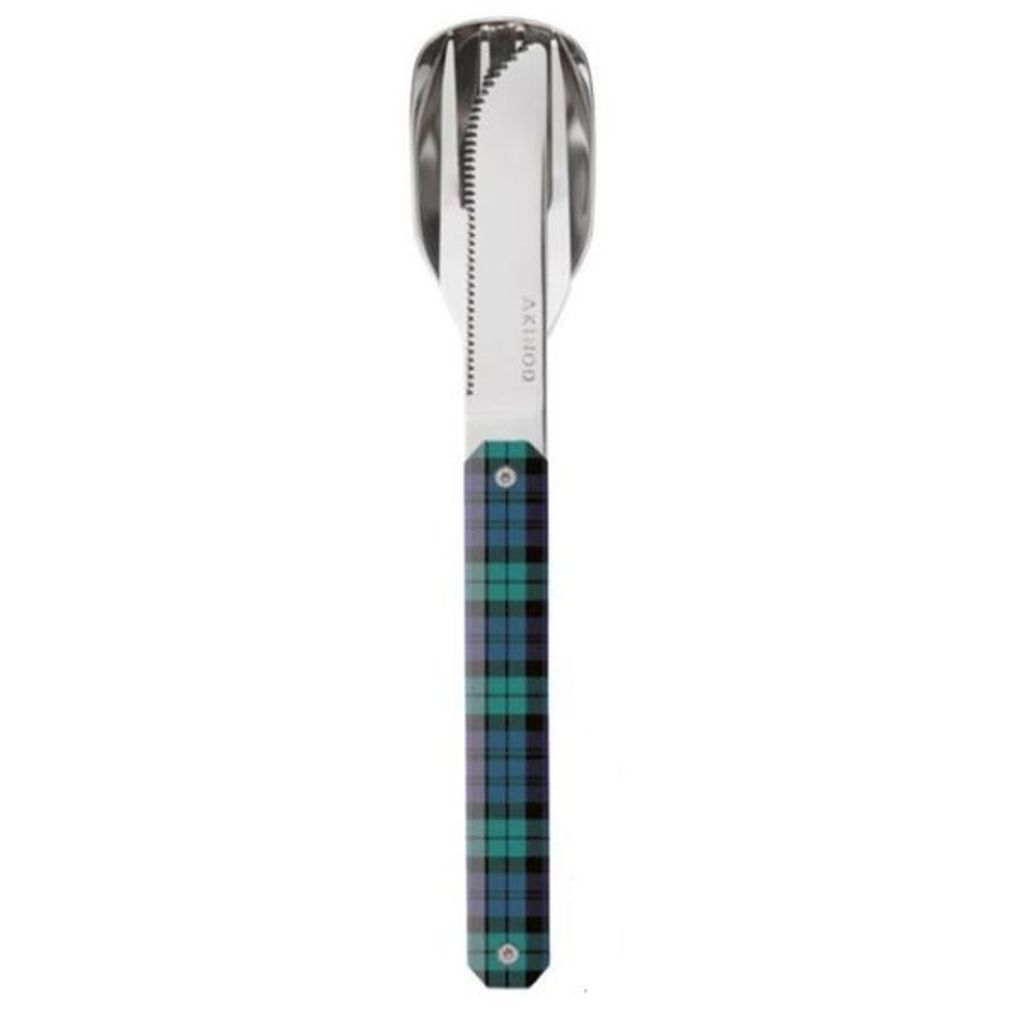 Couverts droits aimantés 12H34 Tartan vert - Visuel 1