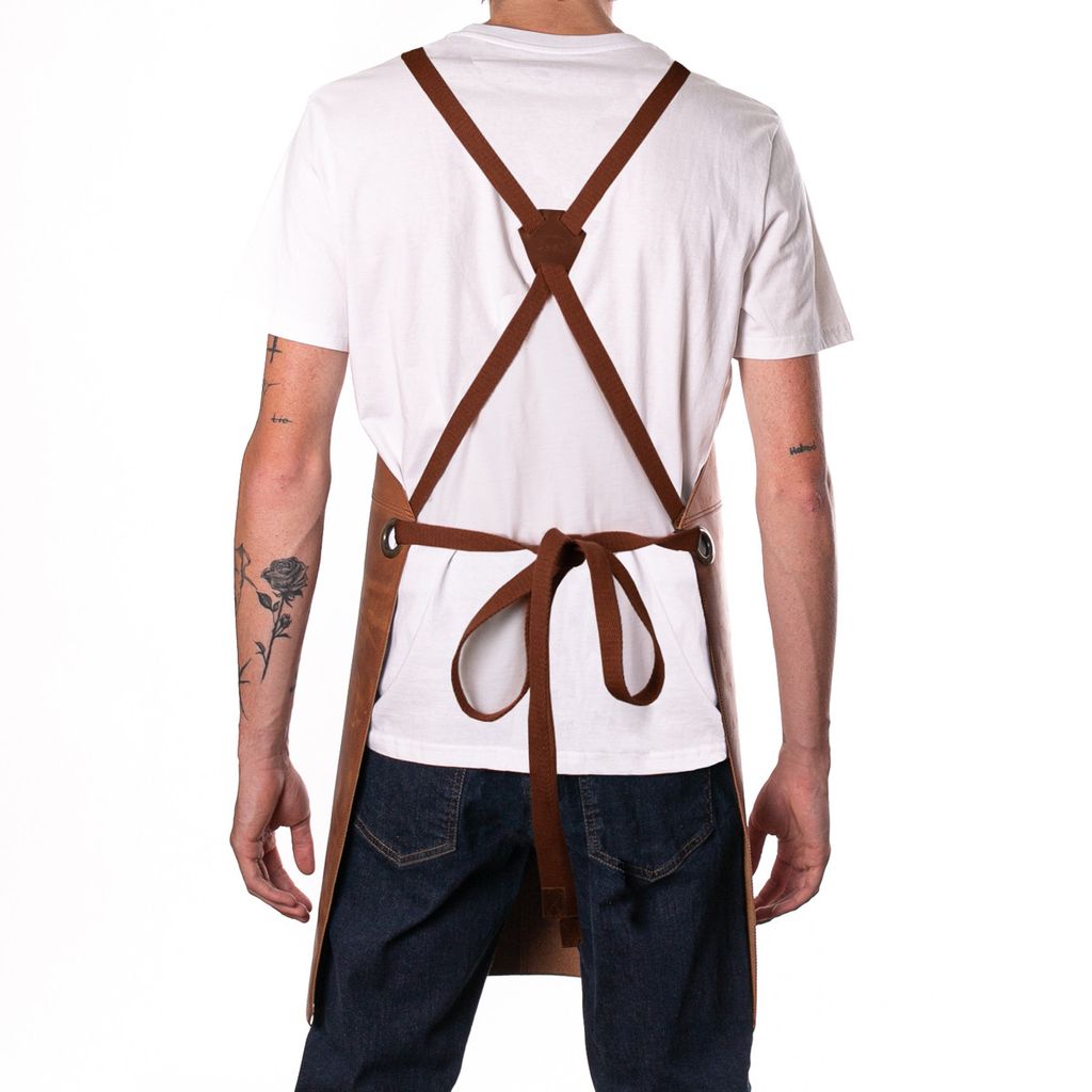 Tablier 100% cuir n°932 marron - Visuel 1