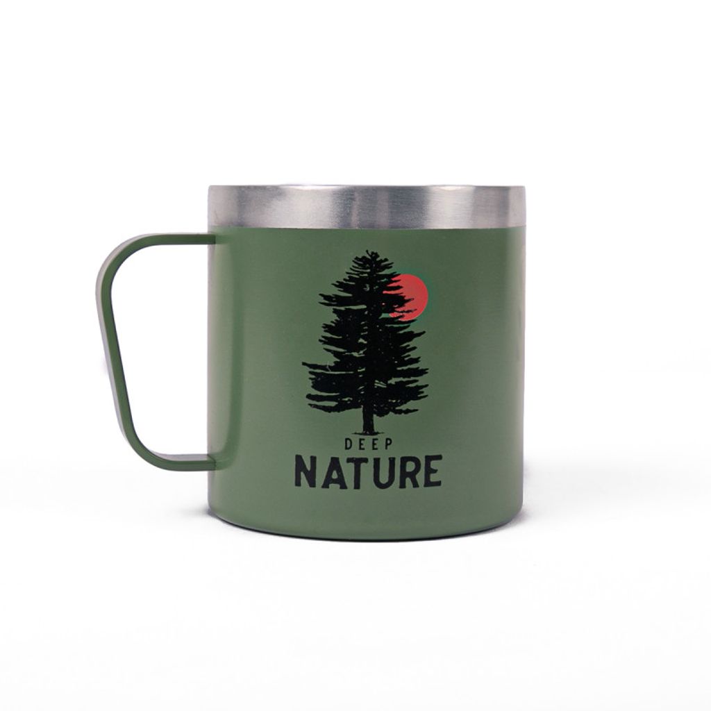 Mug inox BEAVER vert forêt 350 ml - Visuel 0