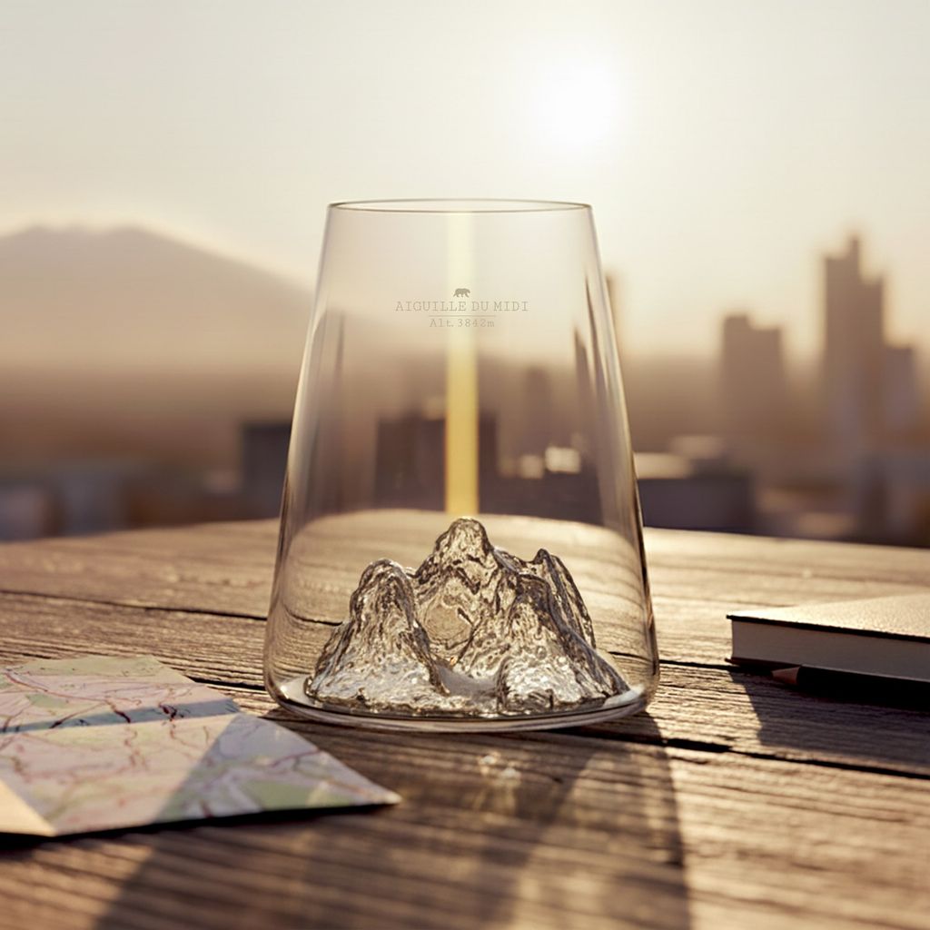 Verre design Aiguille du midi - Visuel 2