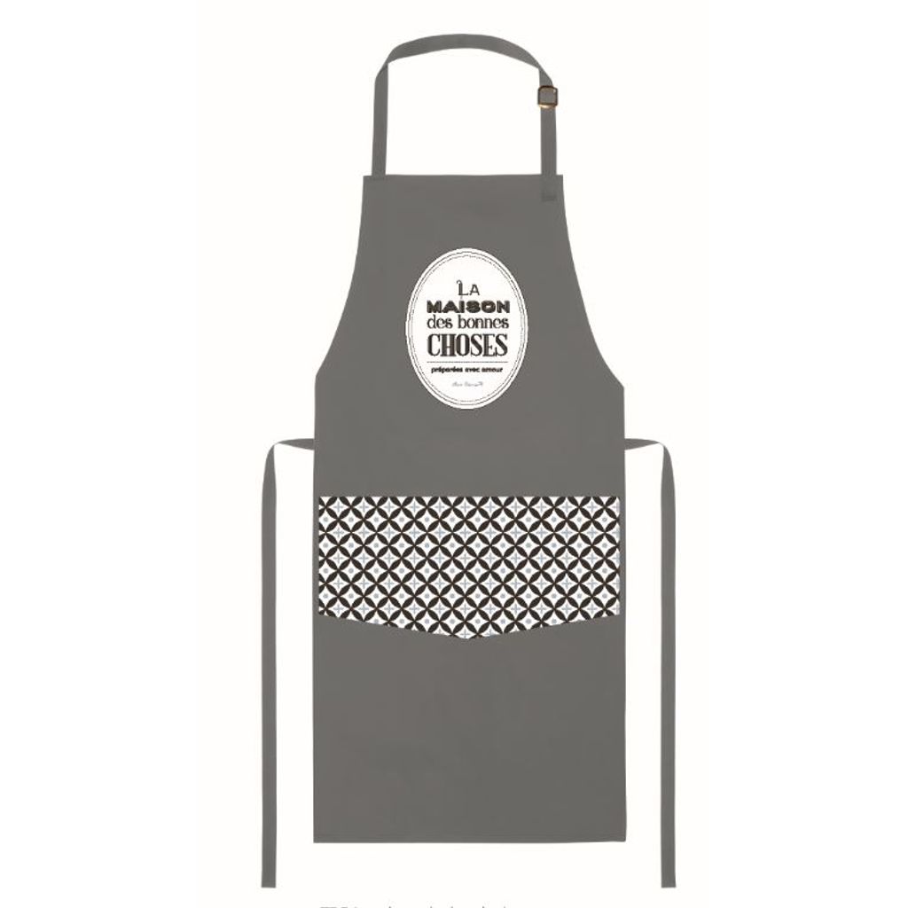 Tablier adulte MAISON BONNES CHOSES gris