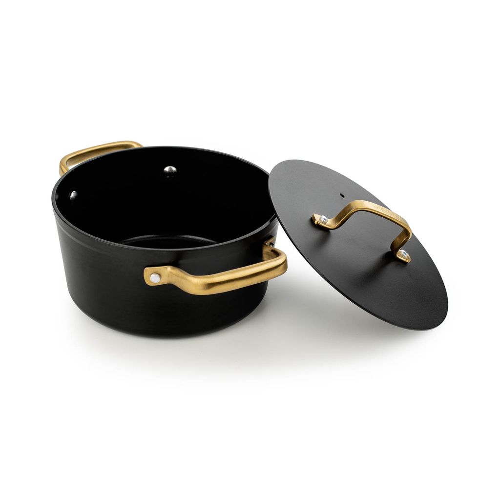 Faitout Samoa Iconic noir D20 cm avec couvercle - Visuel 1