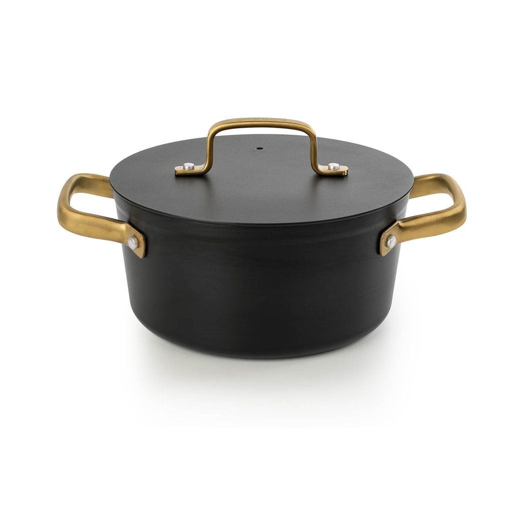 Faitout Samoa Iconic noir D20 cm avec couvercle - Visuel 0