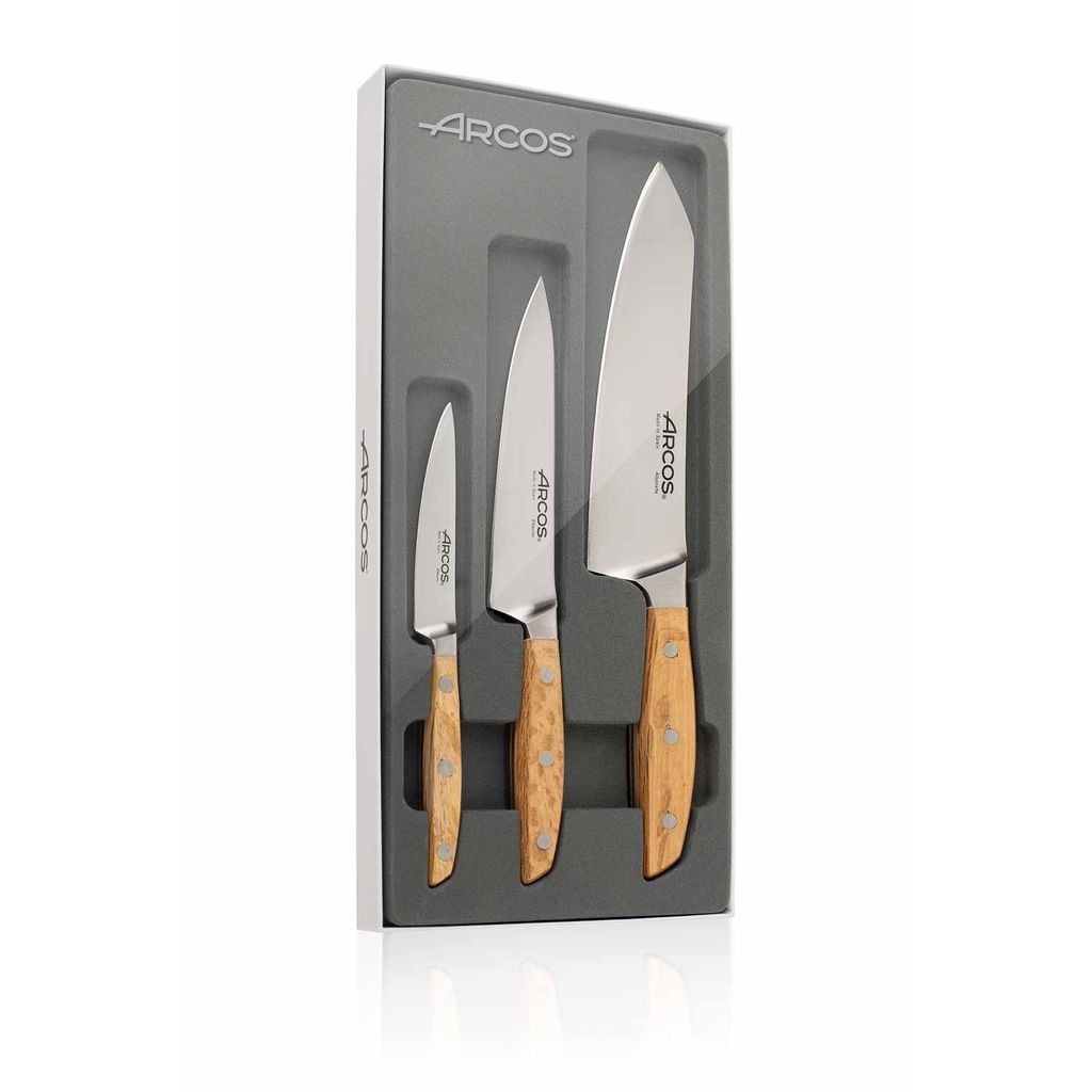 Coffret 3 couteaux Manhattan Chêne - Visuel 0