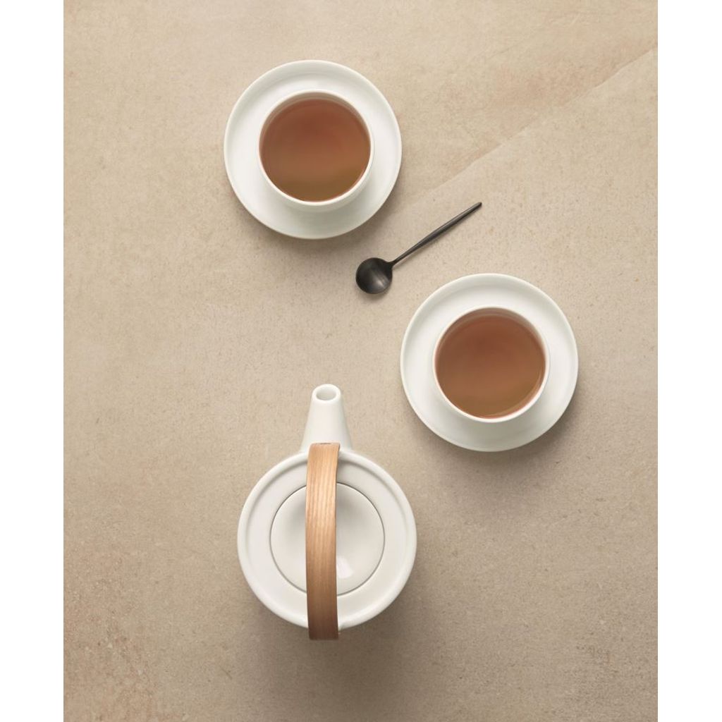 Théière ovale Rose redouté 60 cl porcelaine 22.5x10 cm