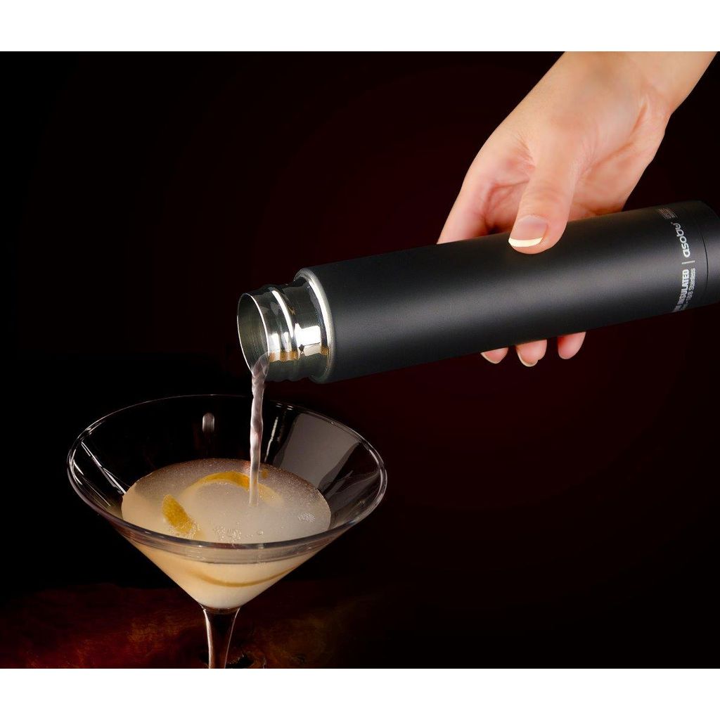 Bouteille isotherme SKINNY MINI 23 cl noir - Visuel 1