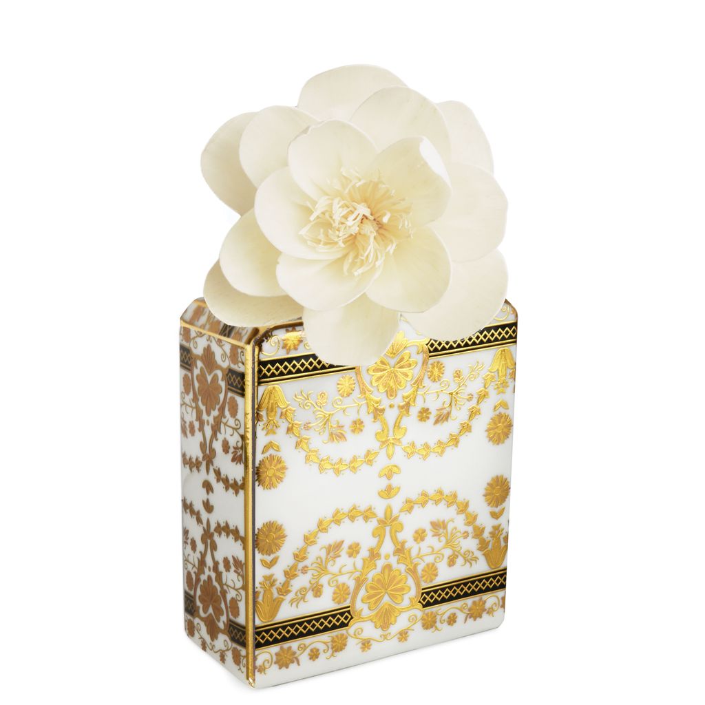Diffuseur de parfum Gold Debbie 370 ml avec fleur - Visuel 1