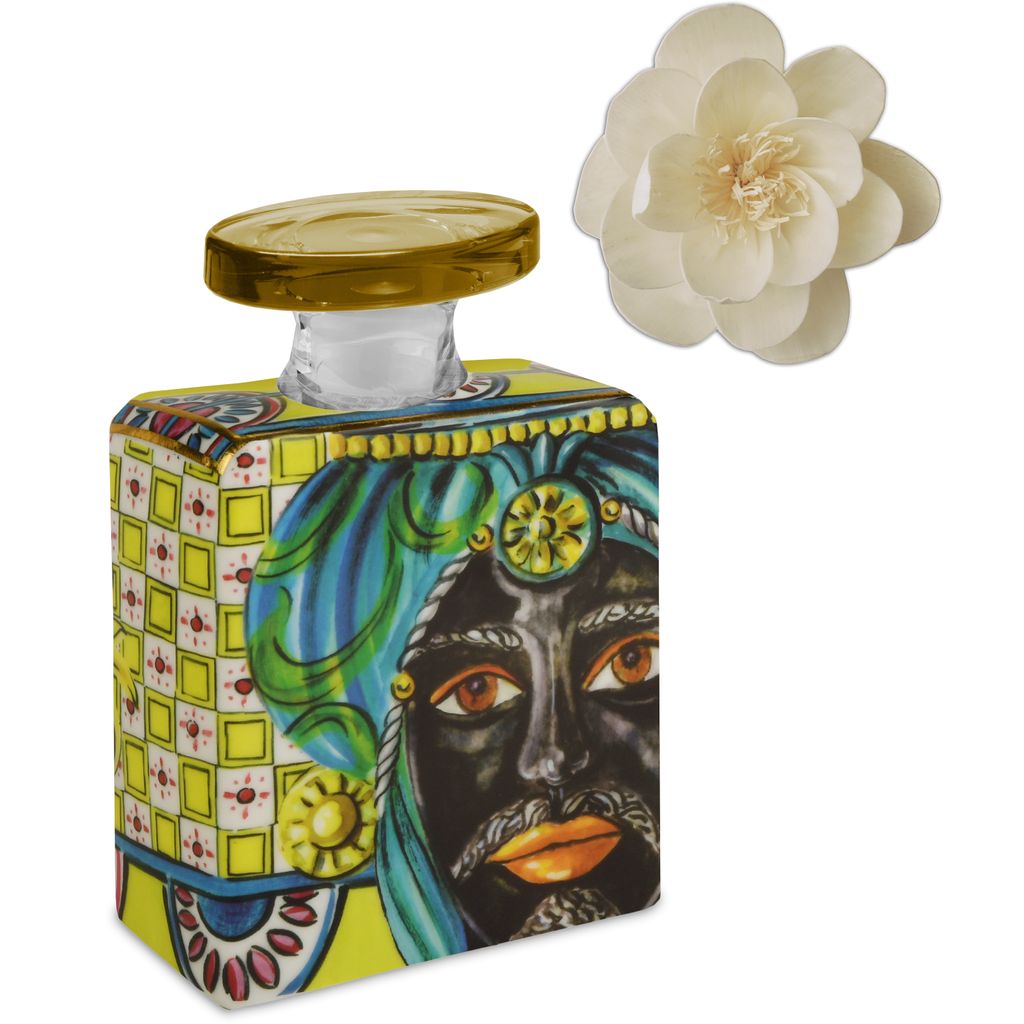Maxi diffuseur de parfum Gold Sicily 375 ml et sa fleur