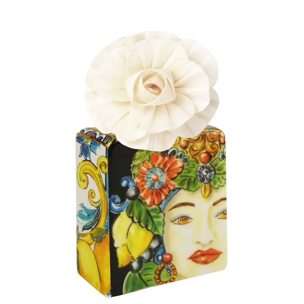 Mini diffuseur de parfum Gold Sicily 100 ml et sa fleur
